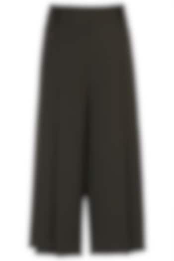 Olive green pleated trousers by House of Behram