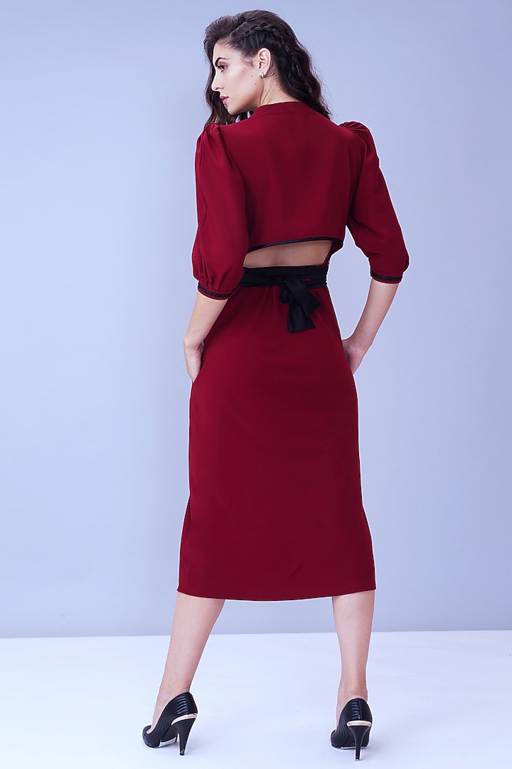 Oxy Red Detailed Vacation Dress by House of Behram at Pernia's Pop Up Shop