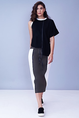 Black & White Asymmetric Top by House of Behram