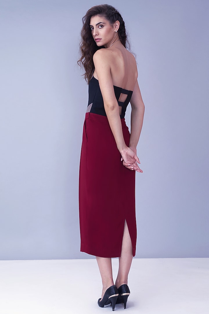 Oxy Red Pleated Vacation Dress by House of Behram at Pernia's Pop Up Shop