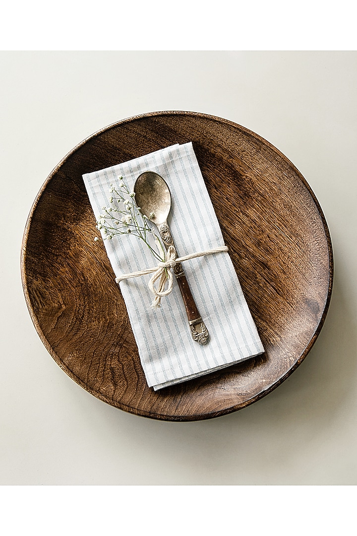 Dark Brown Mango Wood Round Platter by Hohmgrain at Pernia's Pop Up Shop