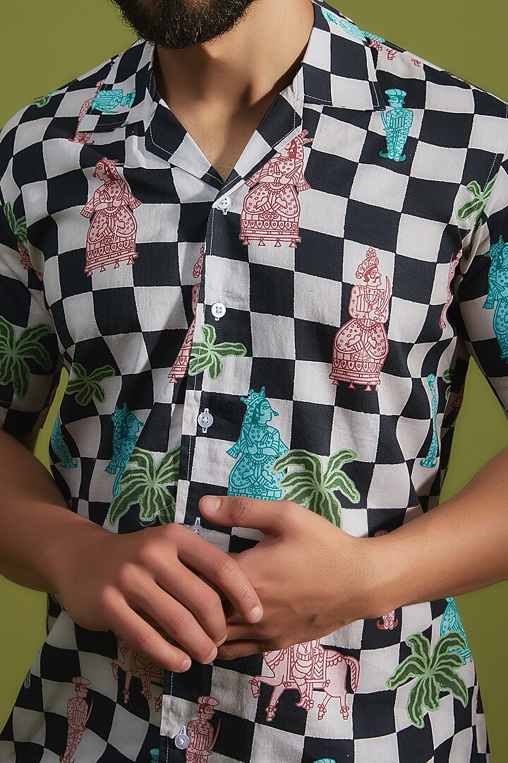 White Pure Cotton Digital Printed Co-Ord Set by House of K.C at Pernia's Pop Up Shop