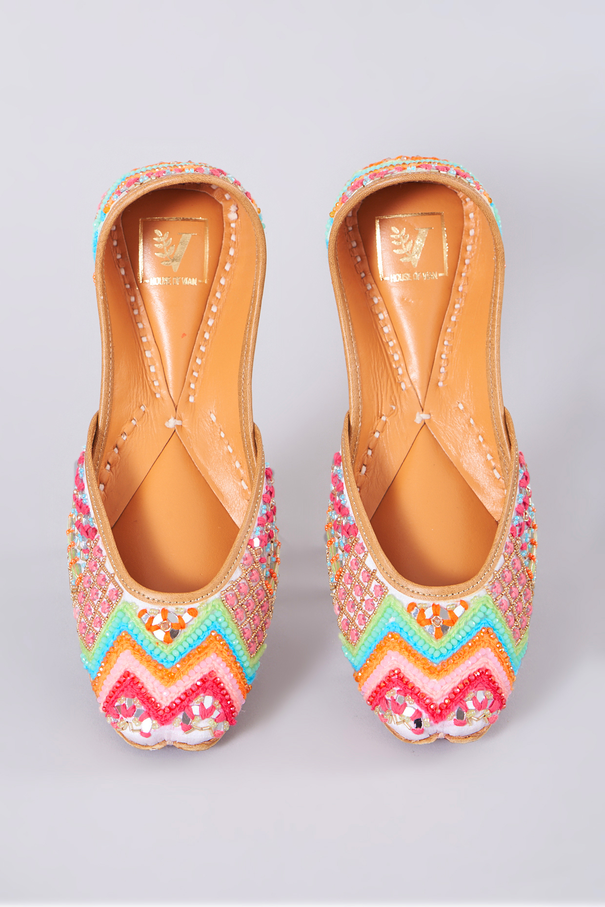White Suede Juttis by House of Vian at Pernia's Pop Up Shop