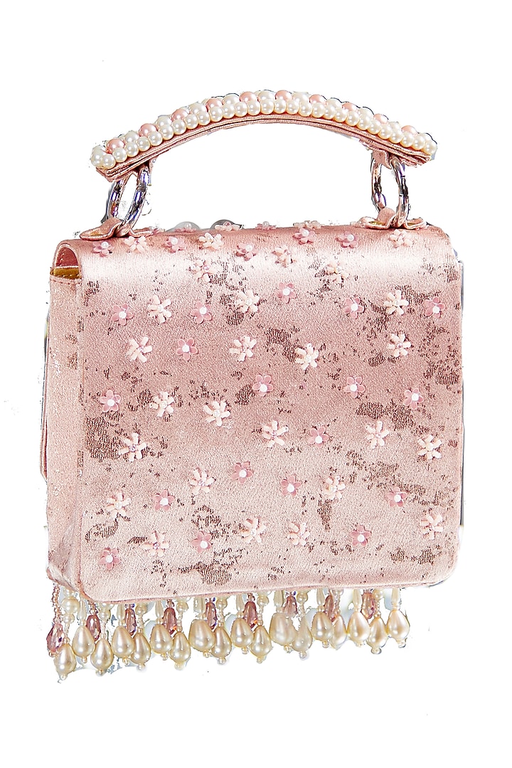 Blush Pink Hand Embroidered Clutch by House of Vian at Pernia's Pop Up Shop