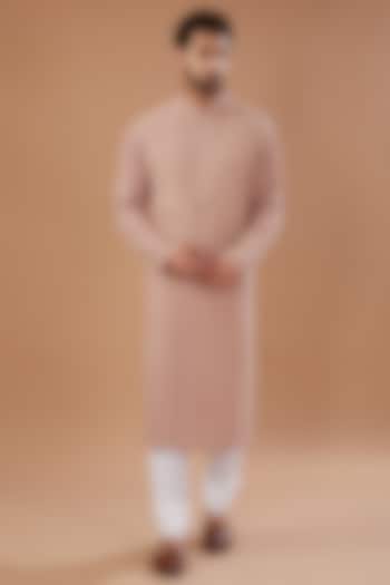 Onion Pink Sequins Hand Embroidered Kurta Set by HEER RANJHA at Pernia's Pop Up Shop