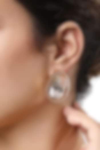 Gold Finish Kundan Polki Stud Earrings by Hrisha Jewels at Pernia's Pop Up Shop