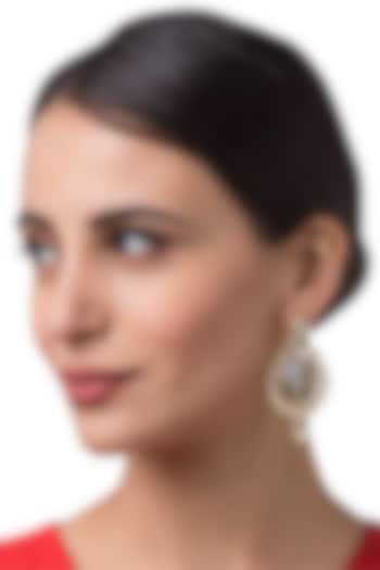 Micron Gold Finish Enameled Earrings by Hrisha Jewels at Pernia's Pop Up Shop