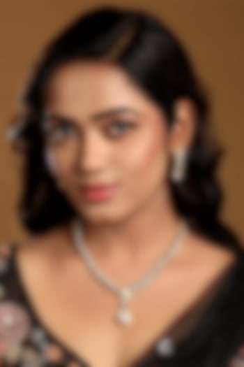 Antique Gold Finish Kundan Polki Necklace Set by Hrisha Jewels at Pernia's Pop Up Shop