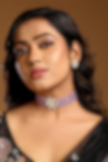 Micro Gold Finish Kundan Polki & Agate Stone Choker Necklace Set by Hrisha Jewels at Pernia's Pop Up Shop