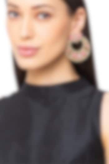 Gold Finish Pearls Chandbali Earrings by Hrisha Jewels at Pernia's Pop Up Shop