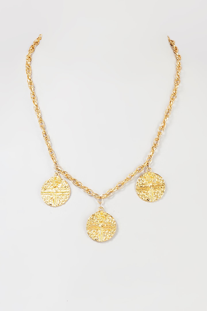 Gold Plated Handcrafted Necklace by Hetal Shah at Pernia's Pop Up Shop