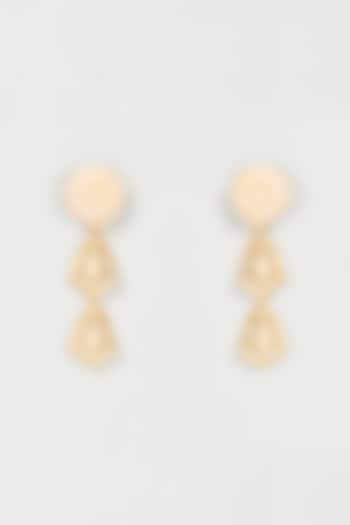 Gold Finish Pearl Handmade Lantern Dangler Earrings by Hetal Shah