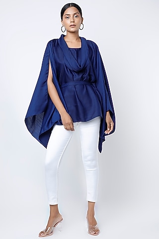 Electric Blue Kaftan Top by Harsh Harsh