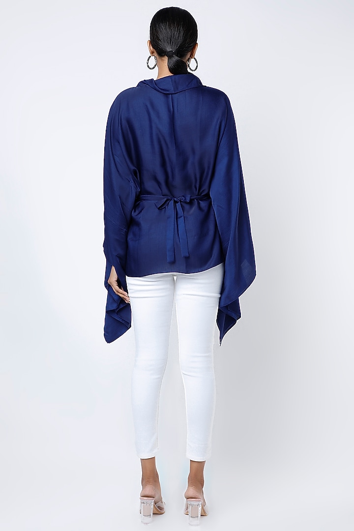 Electric Blue Kaftan Top by Harsh Harsh at Pernia's Pop Up Shop