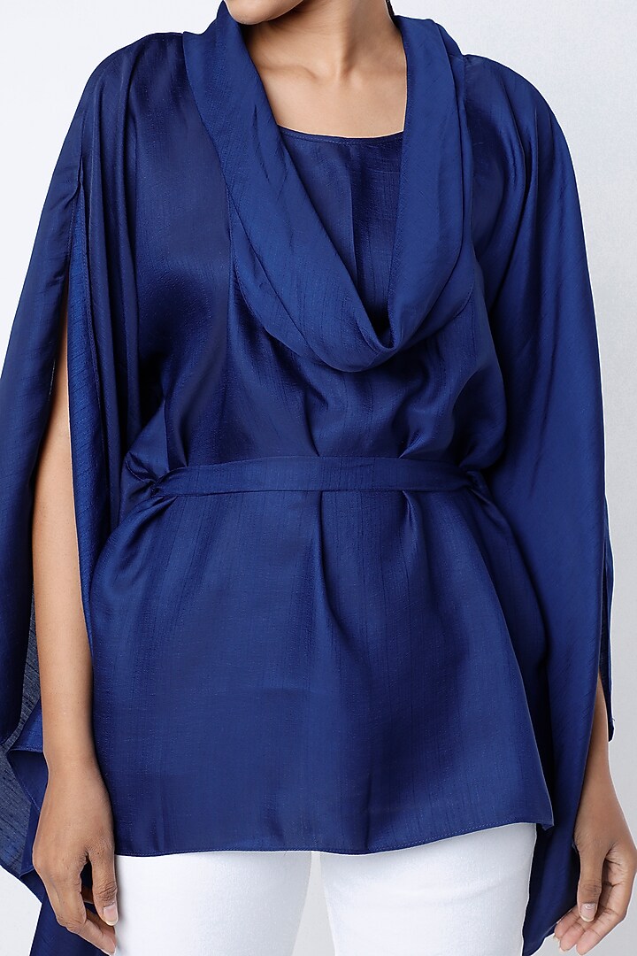Electric Blue Kaftan Top by Harsh Harsh at Pernia's Pop Up Shop
