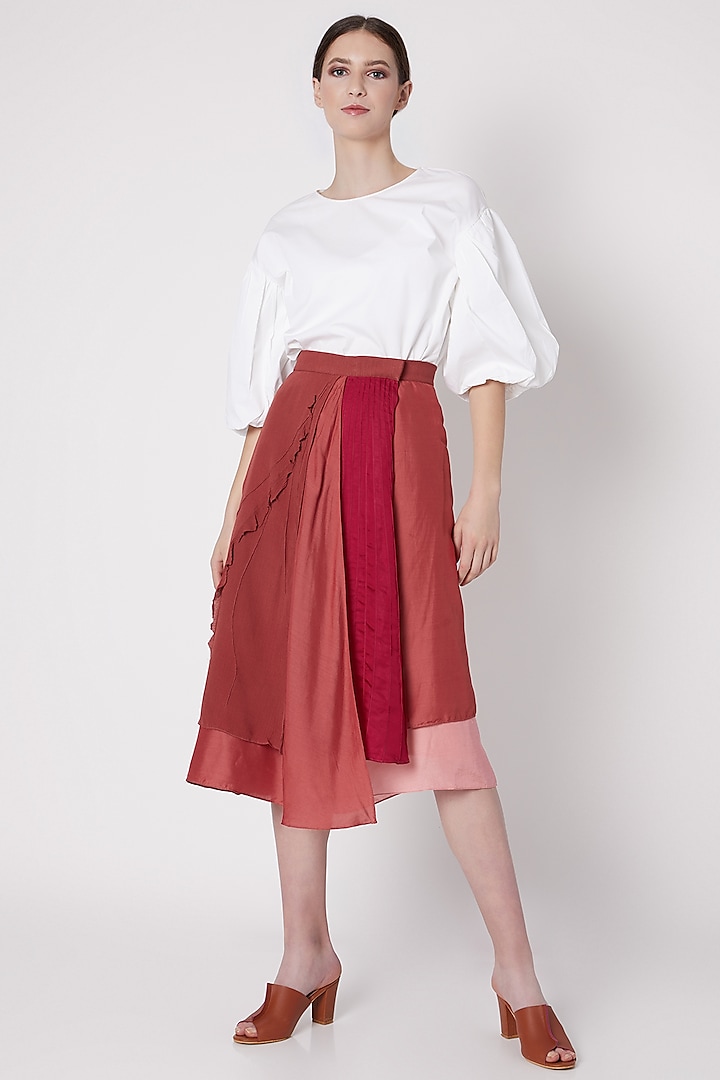 Fuchsia Handwoven Wrap Skirt by House of Sohn