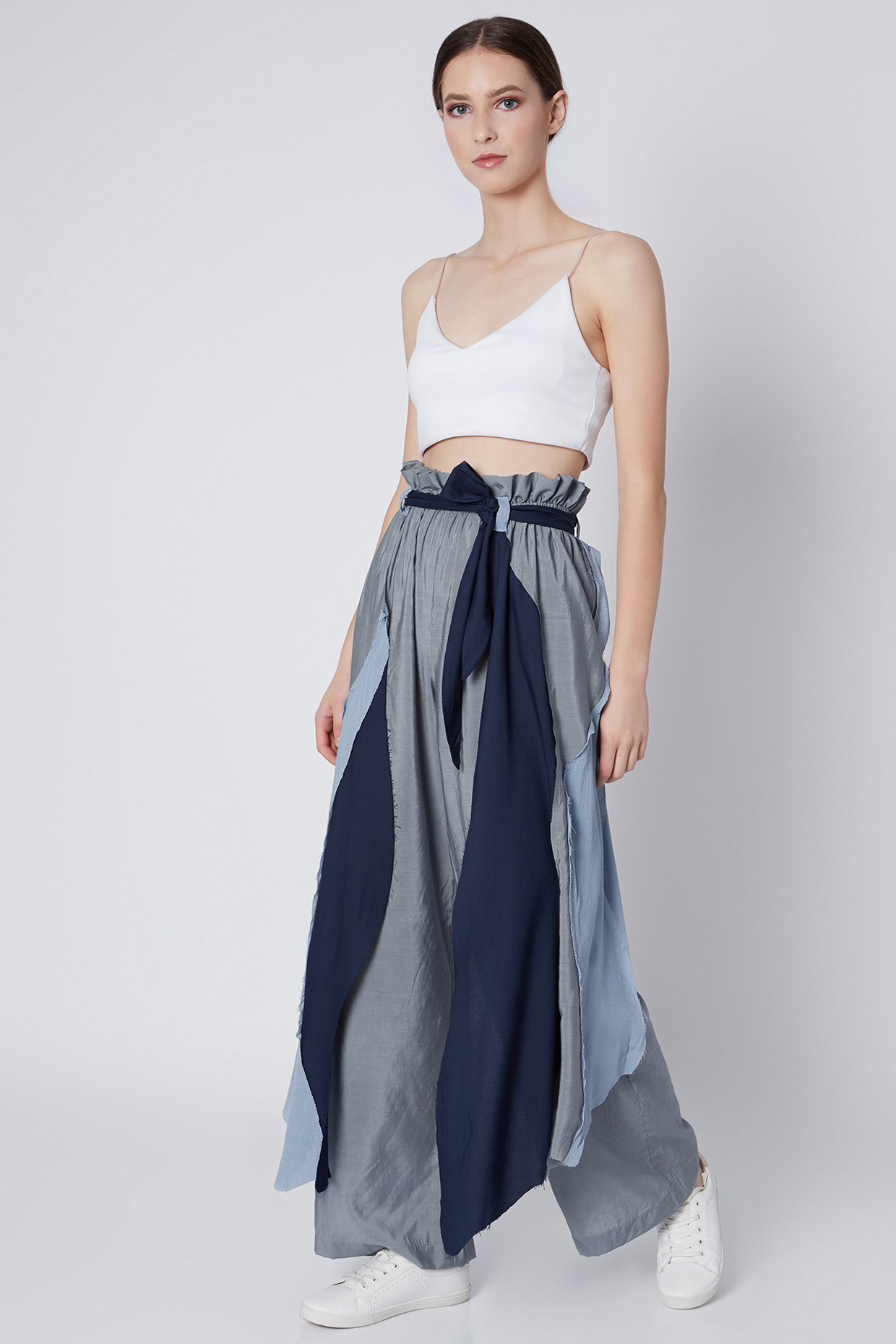 Cobalt Blue Tri-Layered Handwoven Pants by House of Sohn at Pernia's Pop Up Shop