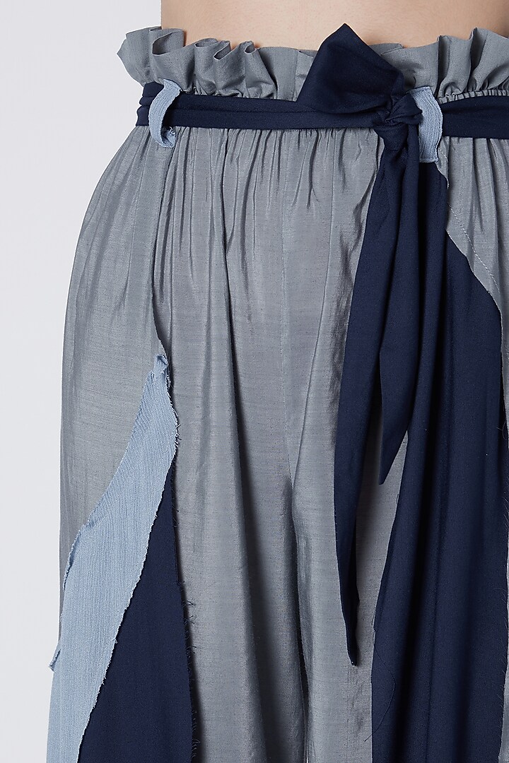 Cobalt Blue Tri-Layered Handwoven Pants by House of Sohn at Pernia's Pop Up Shop