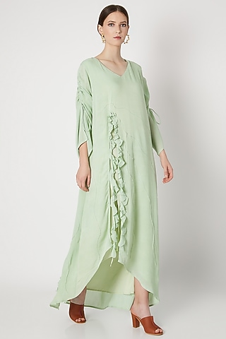 Mint Green Ruffled Dress by House of Sohn