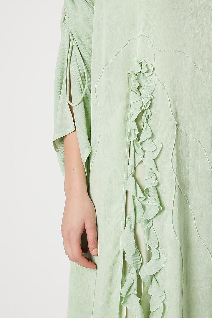 Mint Green Ruffled Summer Dress by House of Sohn at Pernia's Pop Up Shop