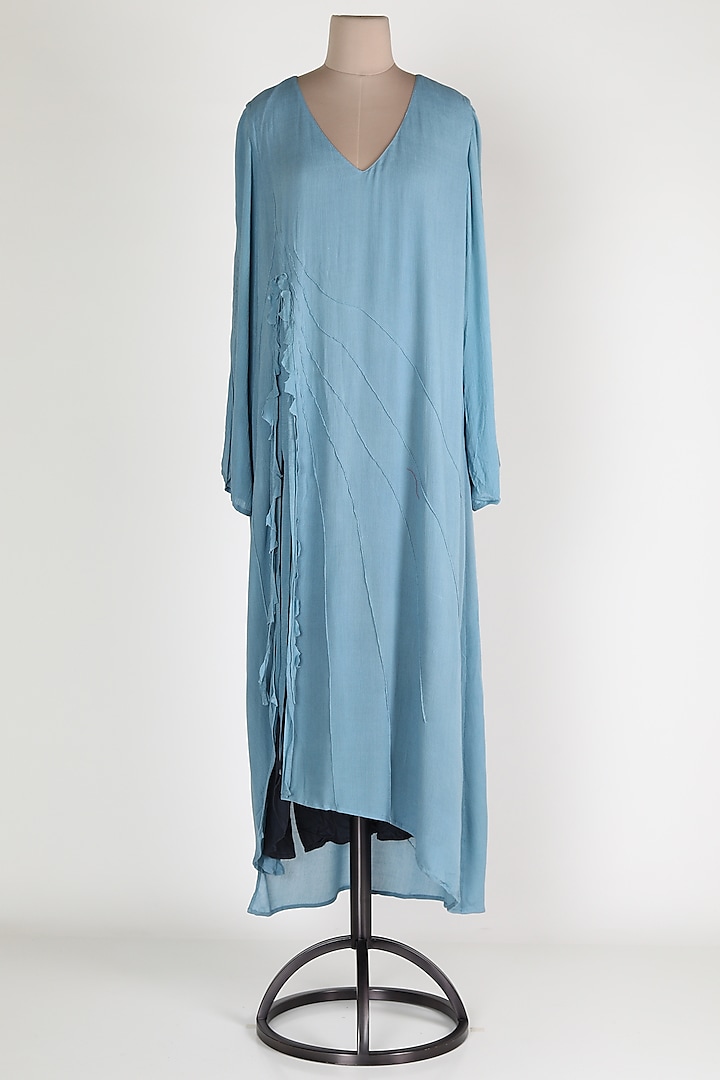 Powder Blue Cotton Midi dress by House Of Sohn at Pernia's Pop Up Shop