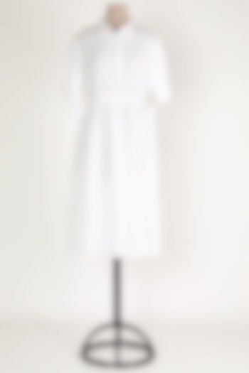 White Linen Midi Dress by House Of Sohn at Pernia's Pop Up Shop