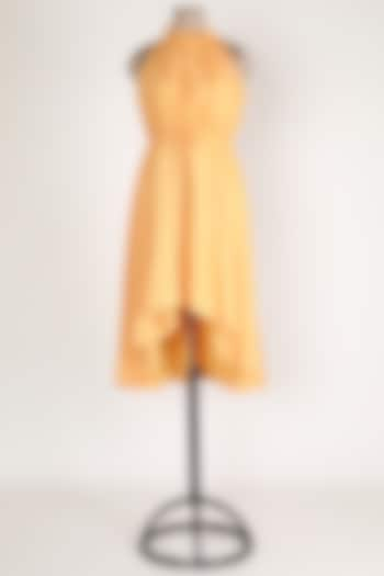 Orange Silk Midi Dress by House Of Sohn at Pernia's Pop Up Shop