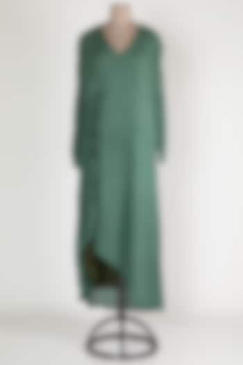Green Cotton Maxi Dress by House Of Sohn