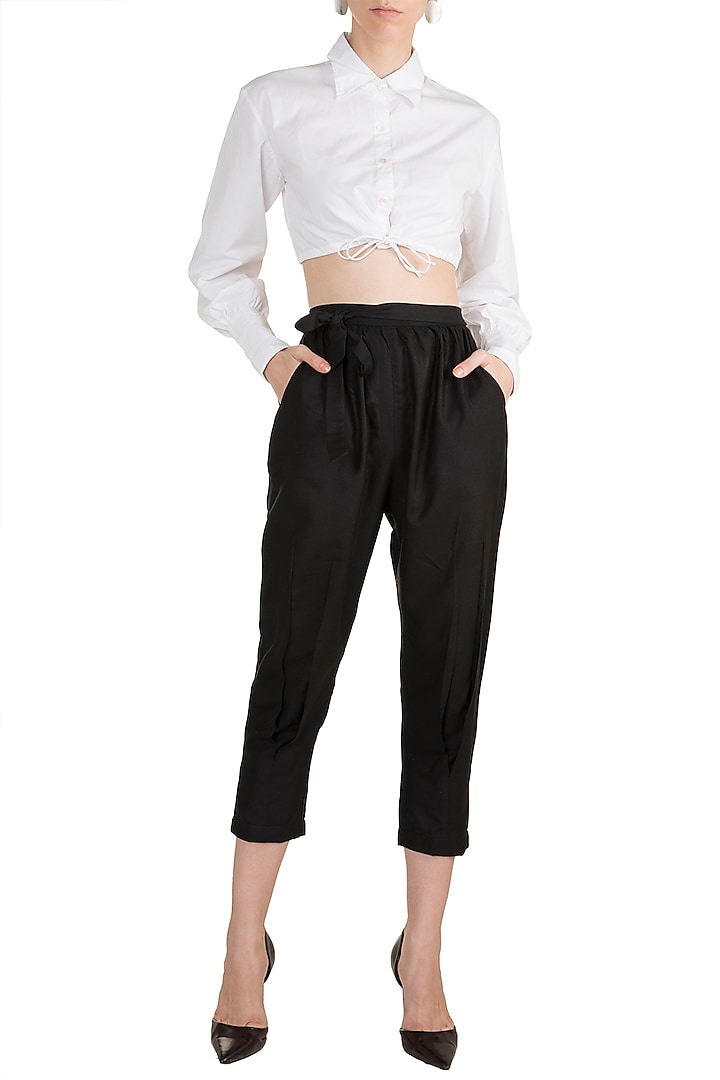 Black Elasticated Pants by House of Sohn at Pernia's Pop Up Shop