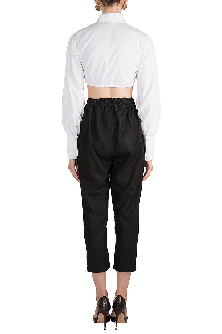 Black Elasticated Pants by House of Sohn at Pernia's Pop Up Shop