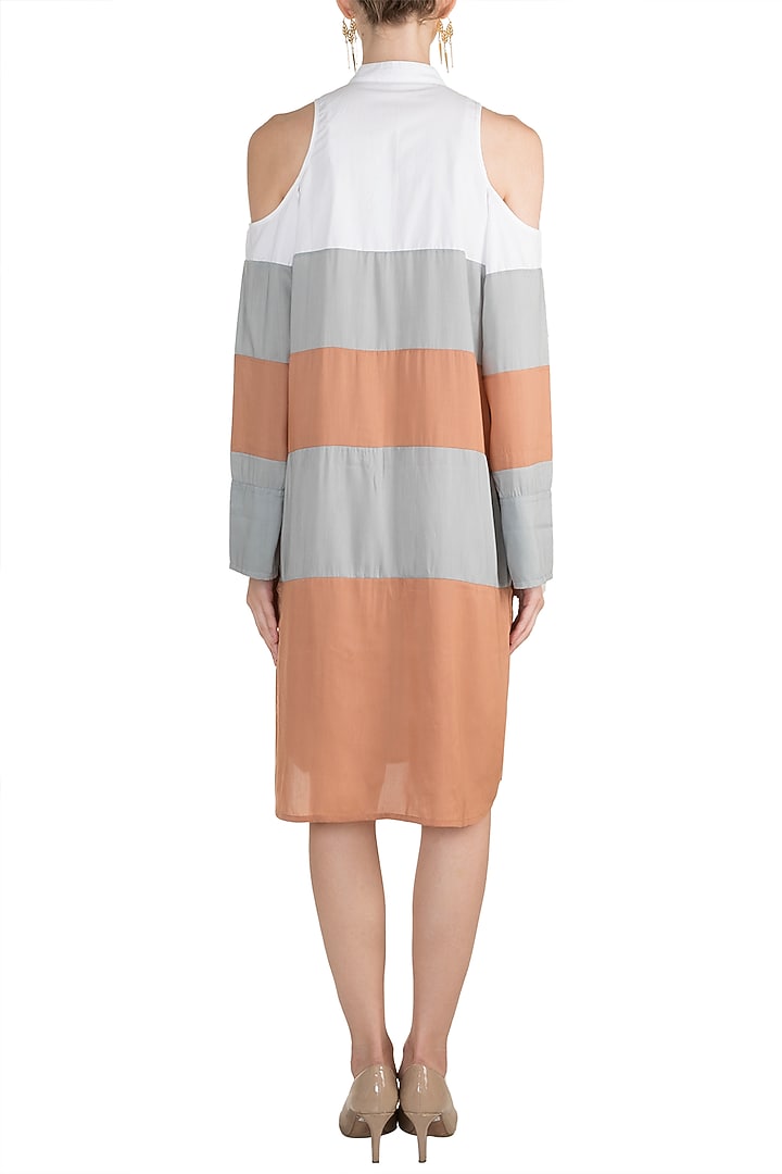 Blush Pink Cold Shoulder Summer Shirt Dress by House of Sohn at Pernia's Pop Up Shop