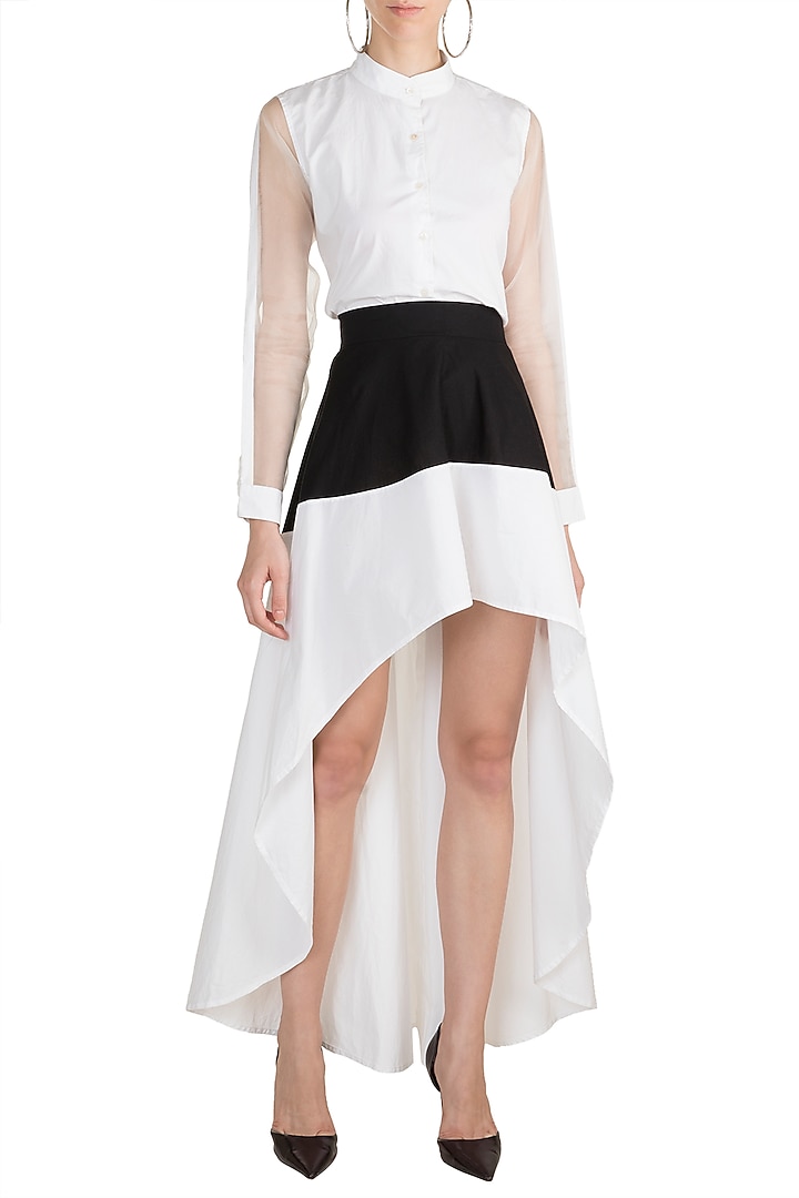 White High-Low Skirt by House of Sohn at Pernia's Pop Up Shop