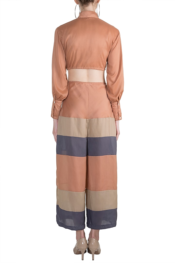 Blush Pink Striped Culotte Pants by House of Sohn at Pernia's Pop Up Shop