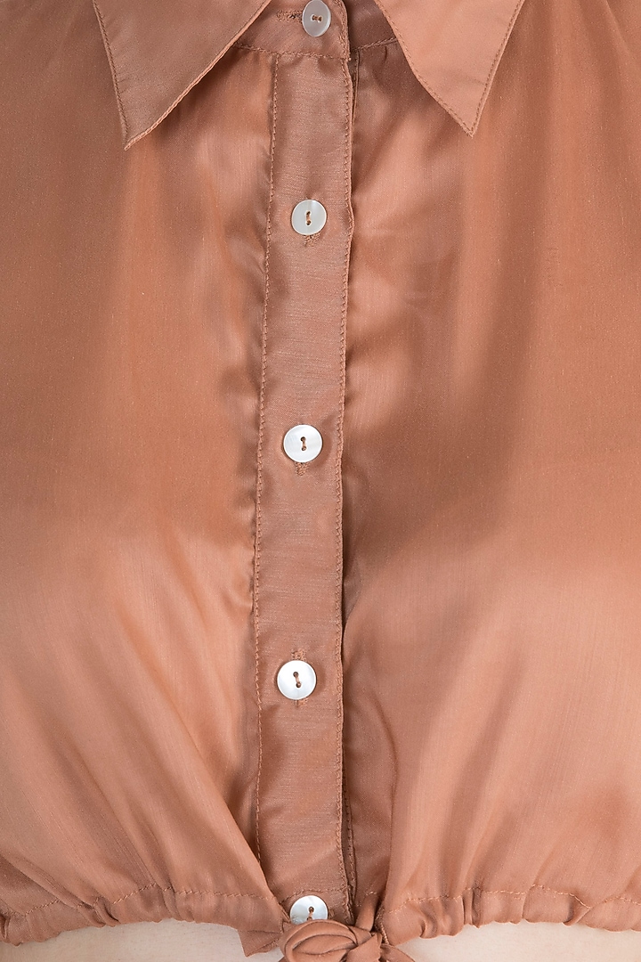Blush Pink Drawstring Crop Top by House of Sohn at Pernia's Pop Up Shop