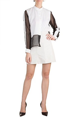 White Button Down Poplin Shirt by House of Sohn