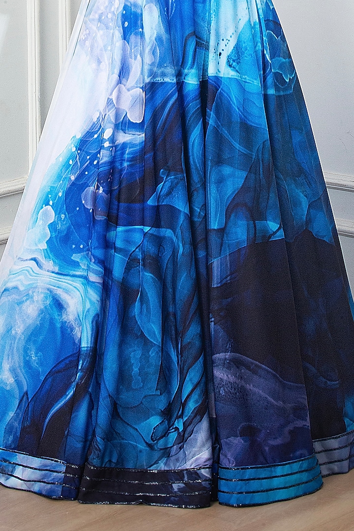 Twisted Printed Wedding Lehenga Set by Harshita Singhvi at Pernia's Pop Up Shop