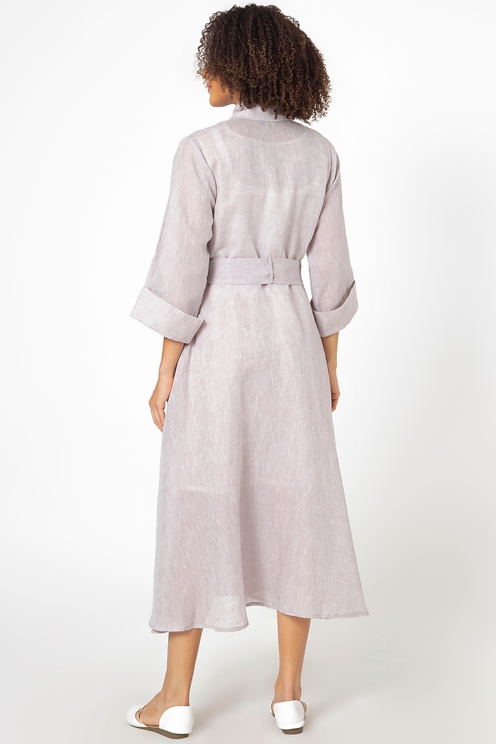 Purple Cotton Linen A-line Maxi Dress by House of THL at Pernia's Pop Up Shop