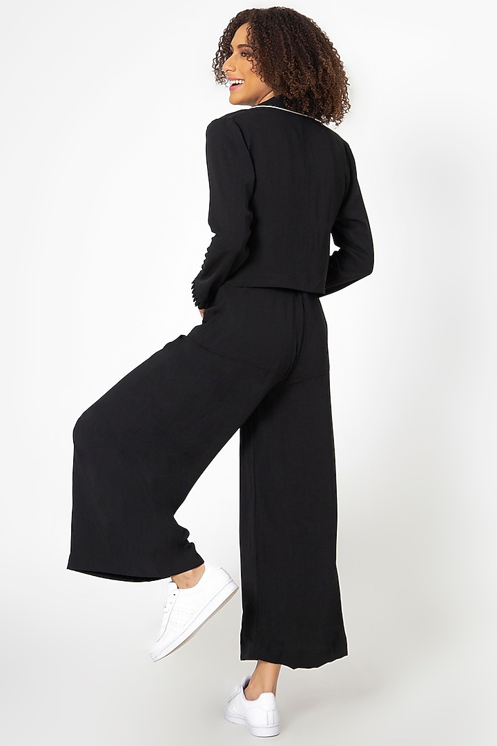 Black Cotton Blend Co-Ord Set by House of THL at Pernia's Pop Up Shop
