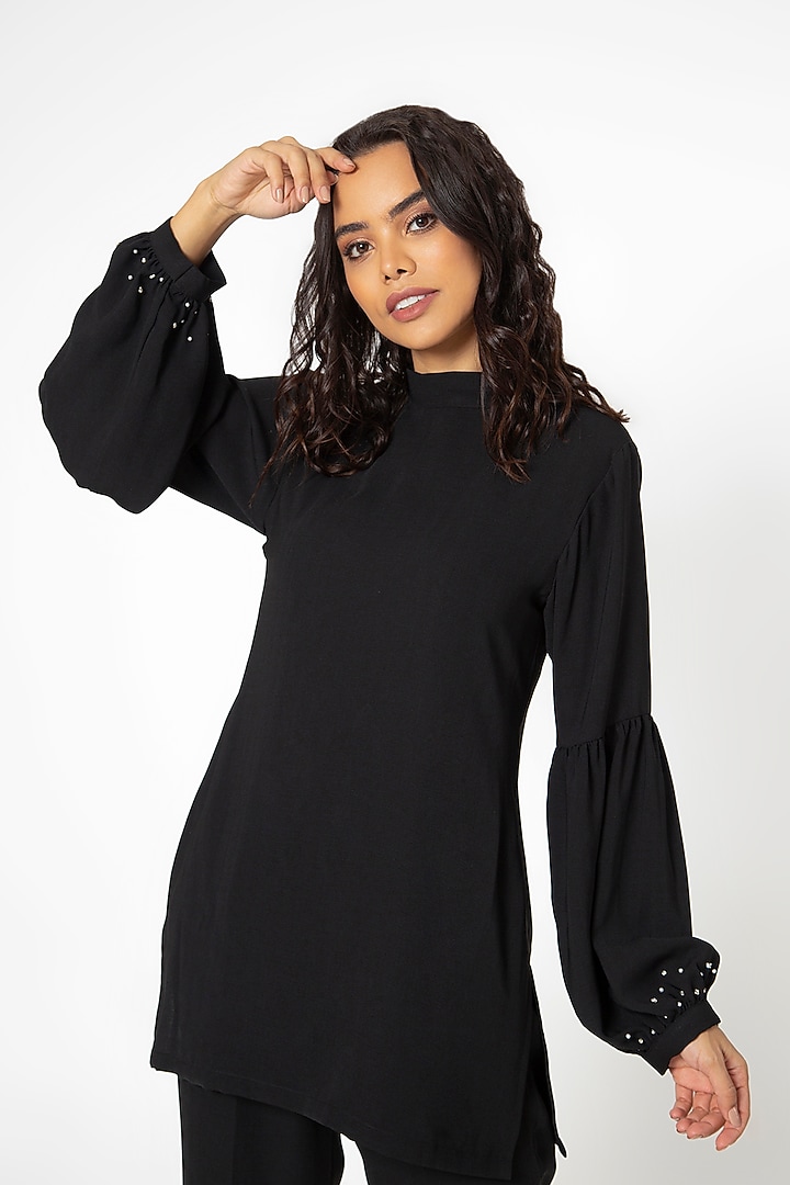 Black Cotton Blend Co-Ord Set by House of THL at Pernia's Pop Up Shop