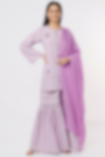 Purple Cotton Gharara Set by House of THL