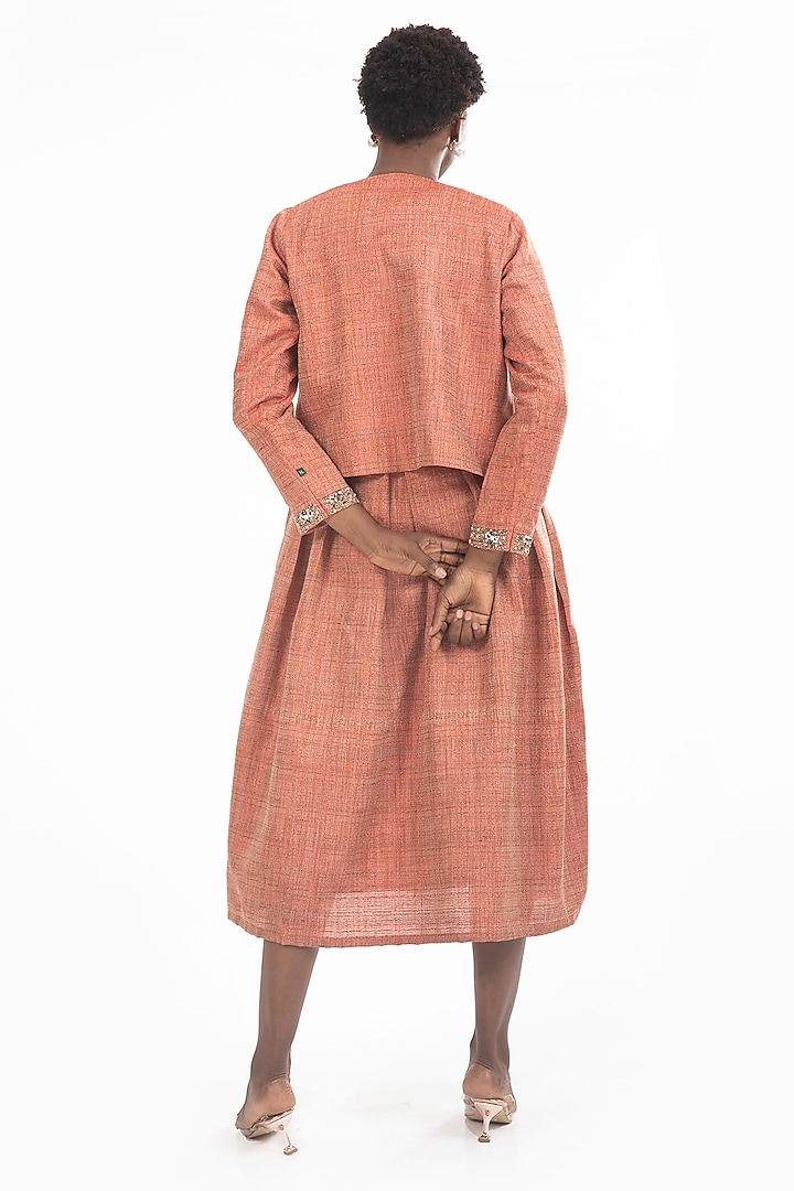 Aragon Orange Embellished Jacket Vacation Dress by House of THL at Pernia's Pop Up Shop