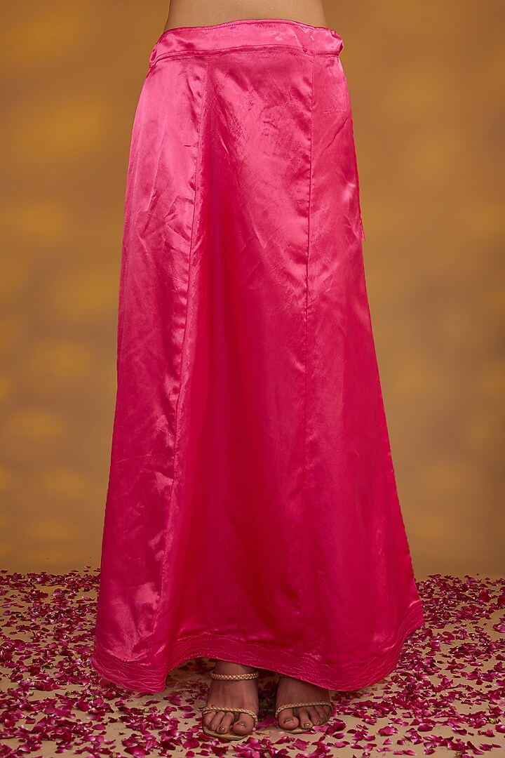 Pink Georgette Hand Embroidered Wedding Saree Set by House of Supriya at Pernia's Pop Up Shop