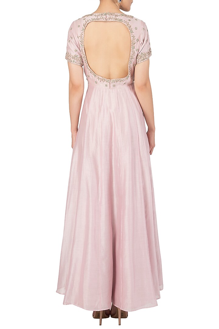 Lilac embroidered anarkali set available only at Pernia's Pop Up Shop.