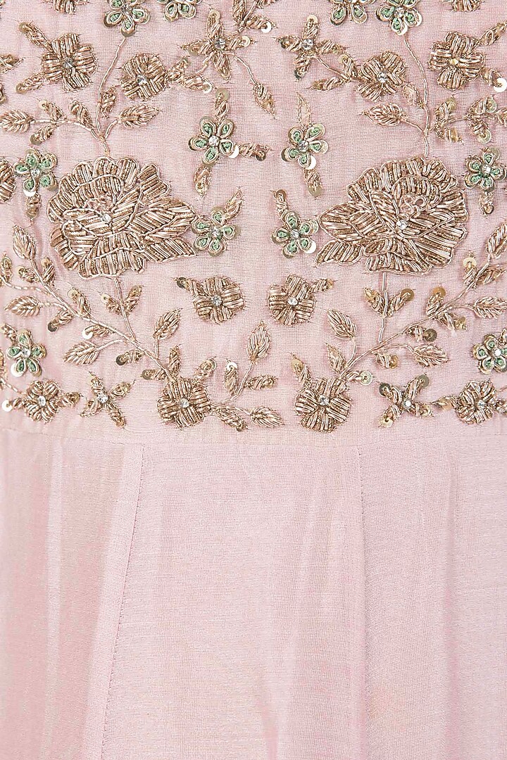 Lilac embroidered anarkali set available only at Pernia's Pop Up Shop.