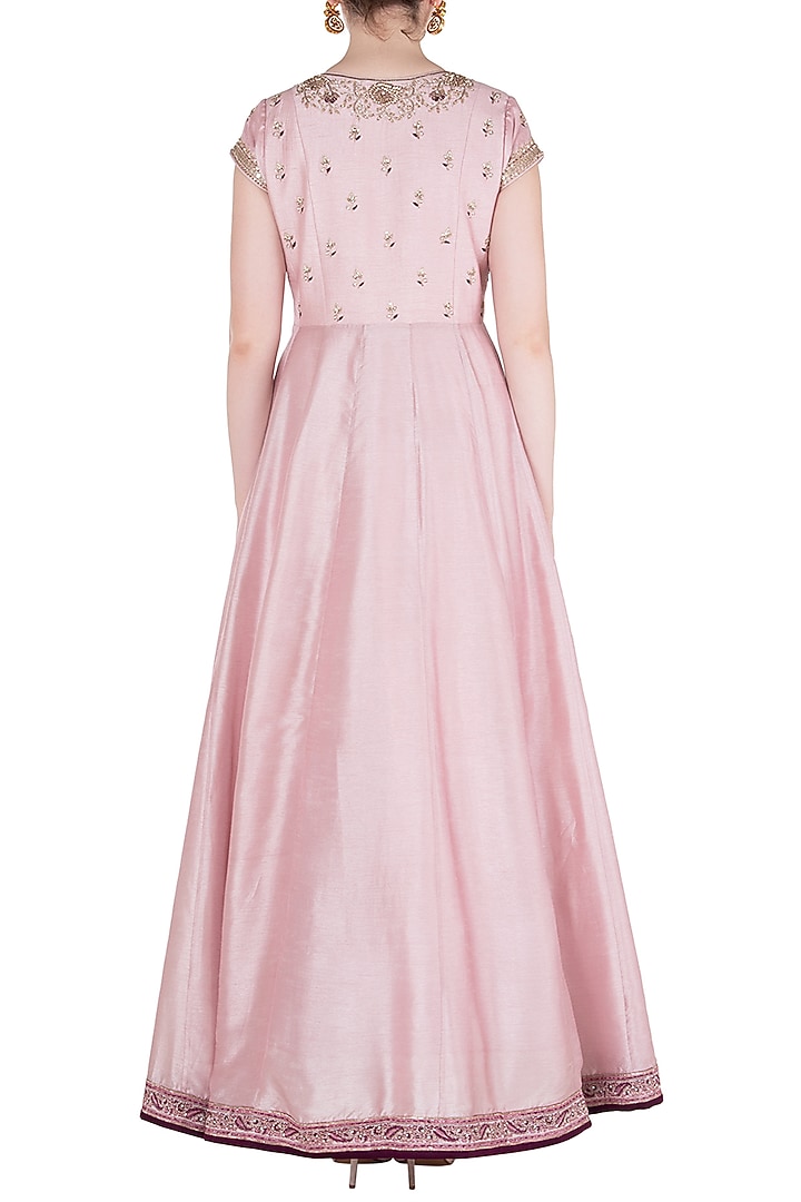 Lilac embroidered anarkali with dupatta available only at Pernia's Pop Up Shop.
