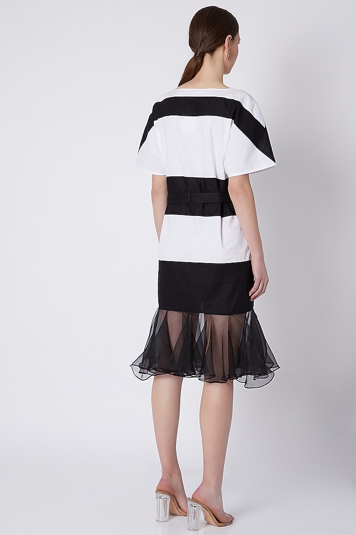 White Monochrome Shift Summer Dress by House of Sohn at Pernia's Pop Up Shop