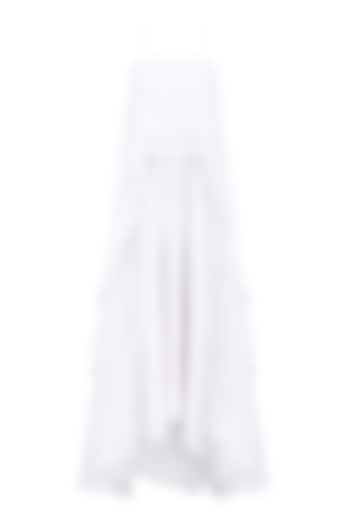 White Layered Long Strappy Dress by House of Sohn