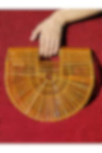 Golden Resin Handbag by HANDLE THOSE BAGS