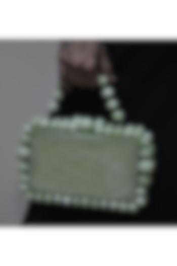 Pista Green Resin Embellished Sling Bag by HANDLE THOSE BAGS at Pernia's Pop Up Shop