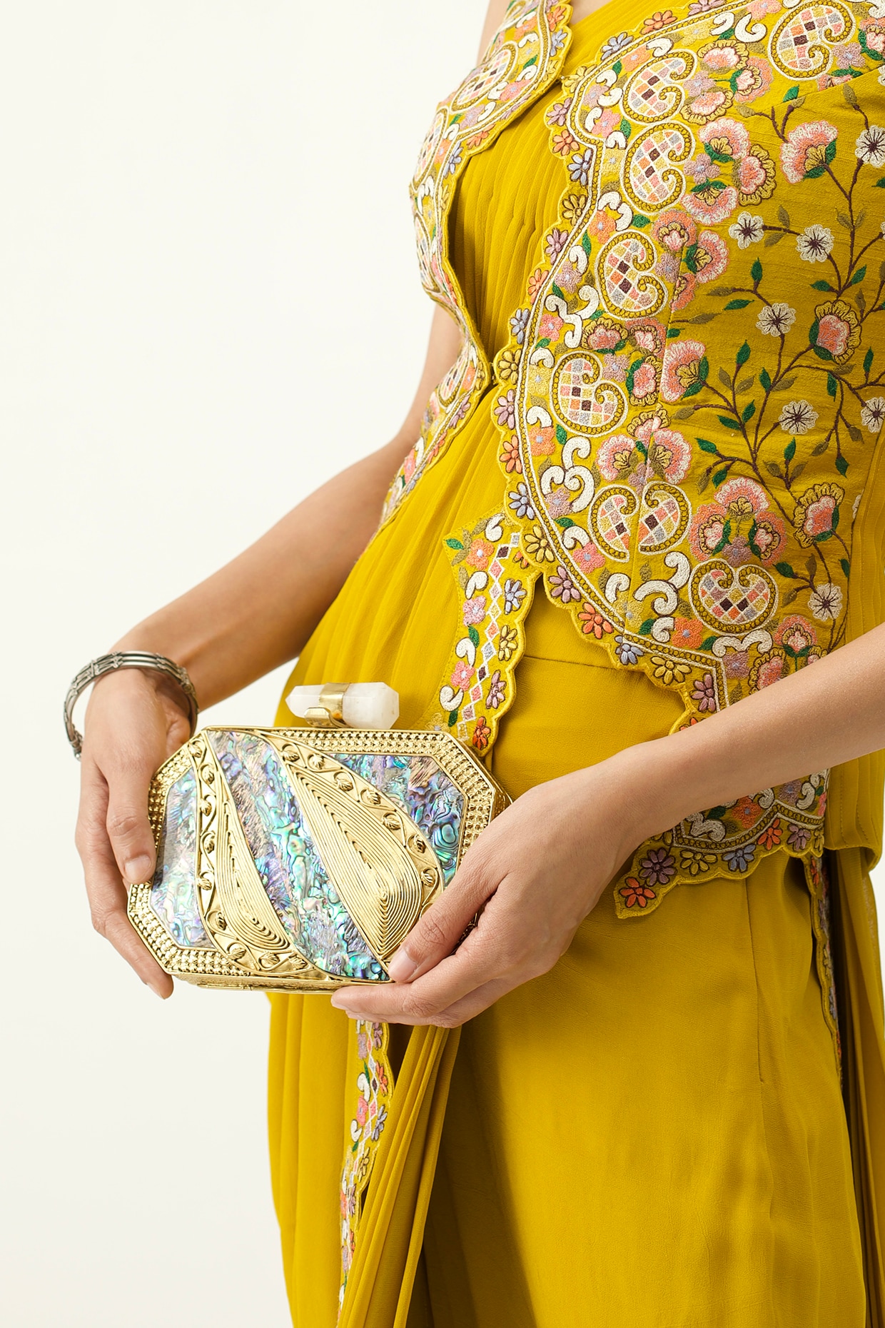 CLUTCH BAG PURSE  INDIAN HANDCRAFTED EMBROIDERED ETHNIC WOMENS HANDBAG  BRIDAL  Clutch  CASUAL bag  PARTY handbag  WEDDING purse  Green  Golden Clutch